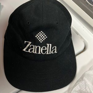 Zanella adjustable cap unisex black with white lettering